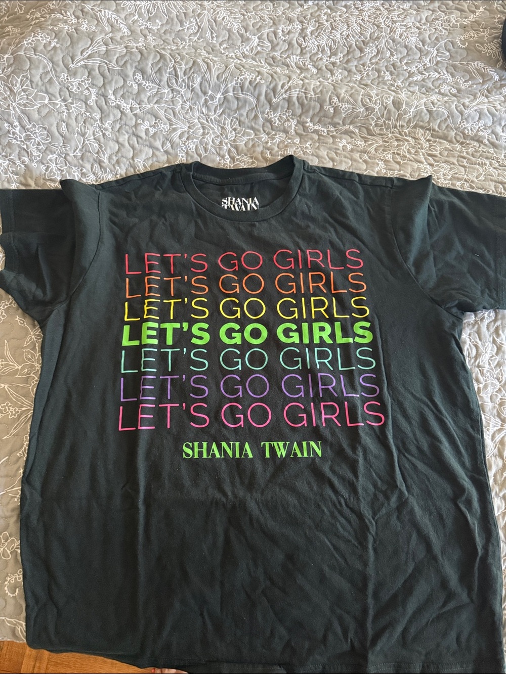 Shania Twain Black 'Let's Go Girls' Graphic Tee